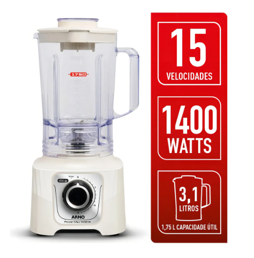 Liquidificador Arno Powermax 1400w Marfim Ln64