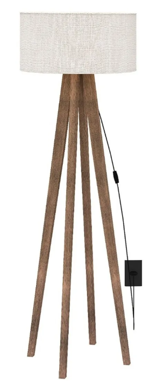 Luminria De Piso Dubai Moderna Decorativa Ps De Madeira